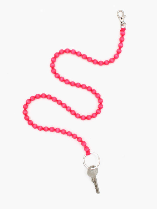 Perlen long, neonpink