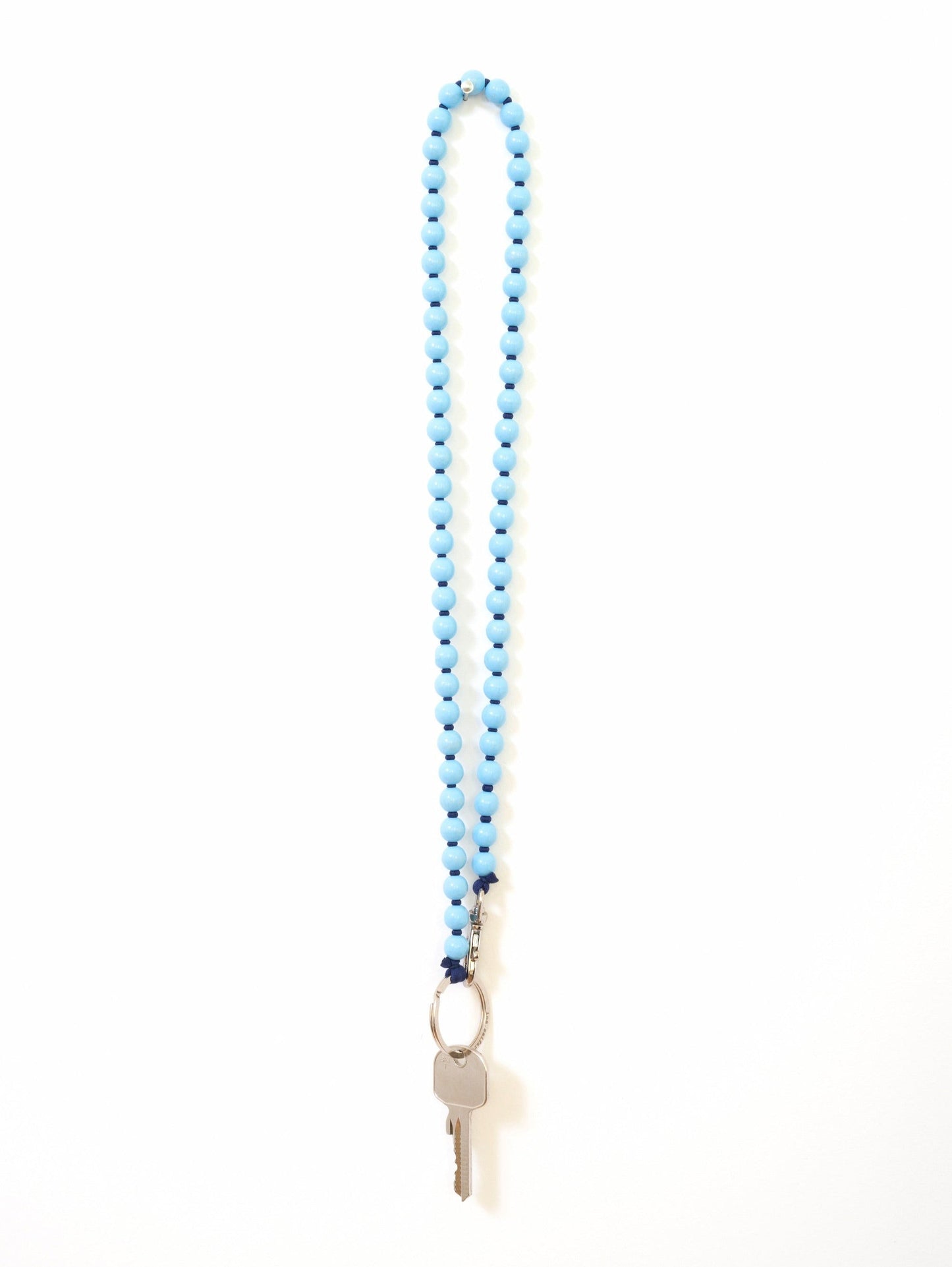 Perlen long, pastelblue - darkblue