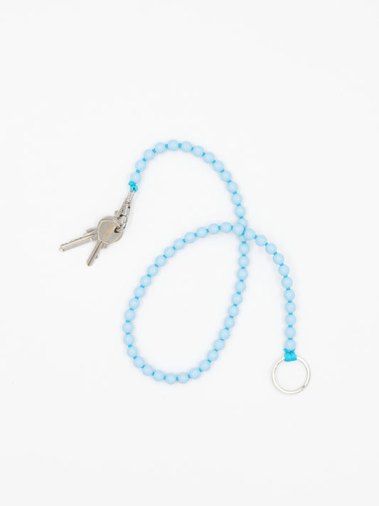 Perlen long, pastelblue-turqouise