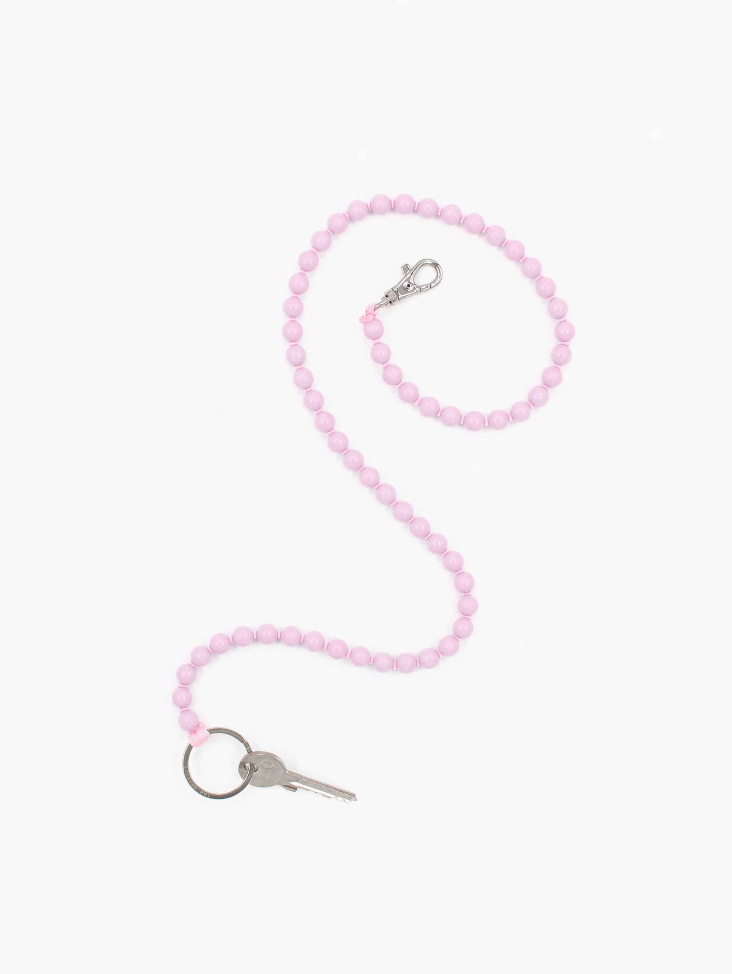 Perlen long, pastelrose