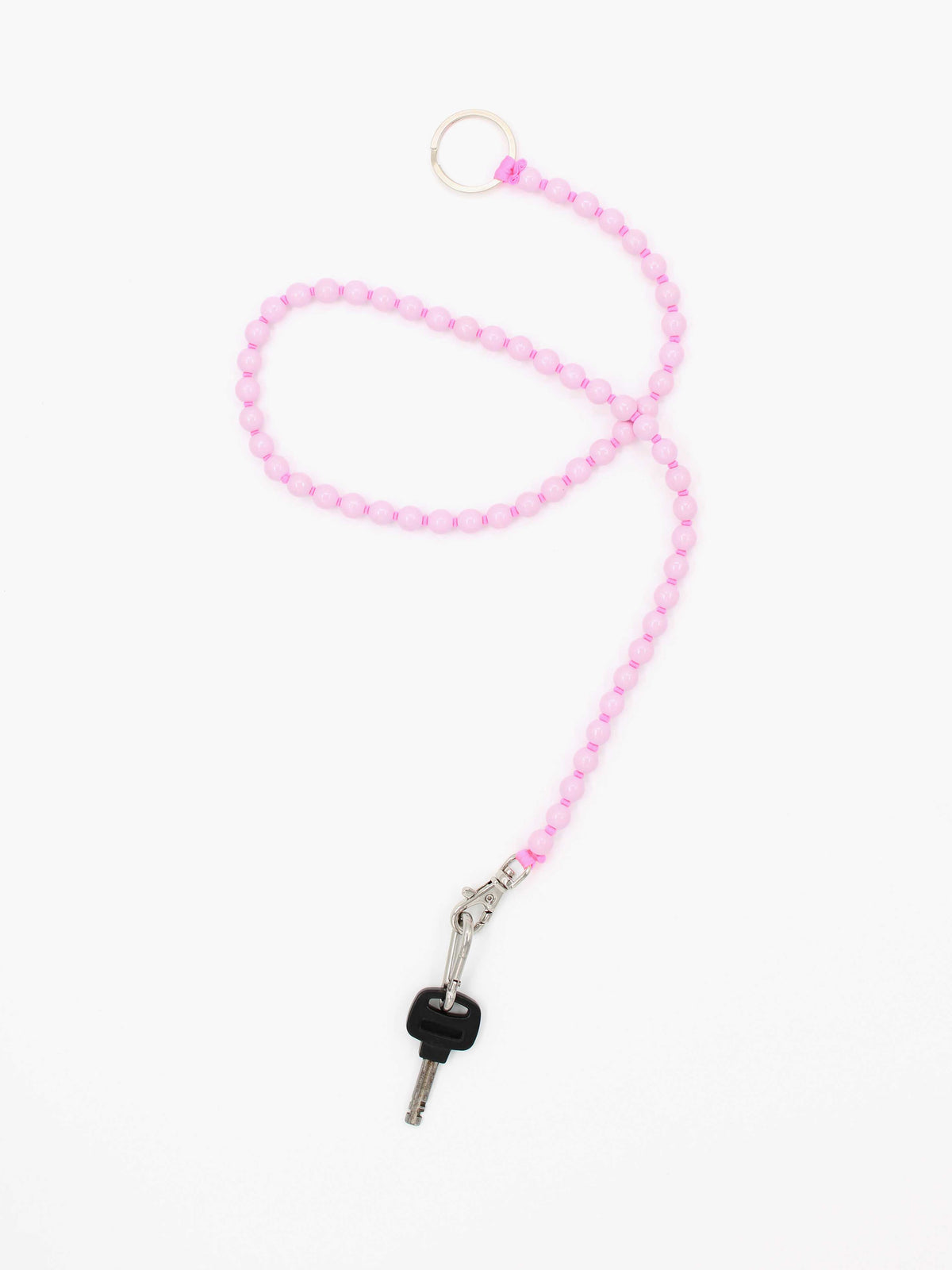 Perlen long, pastelrose pink