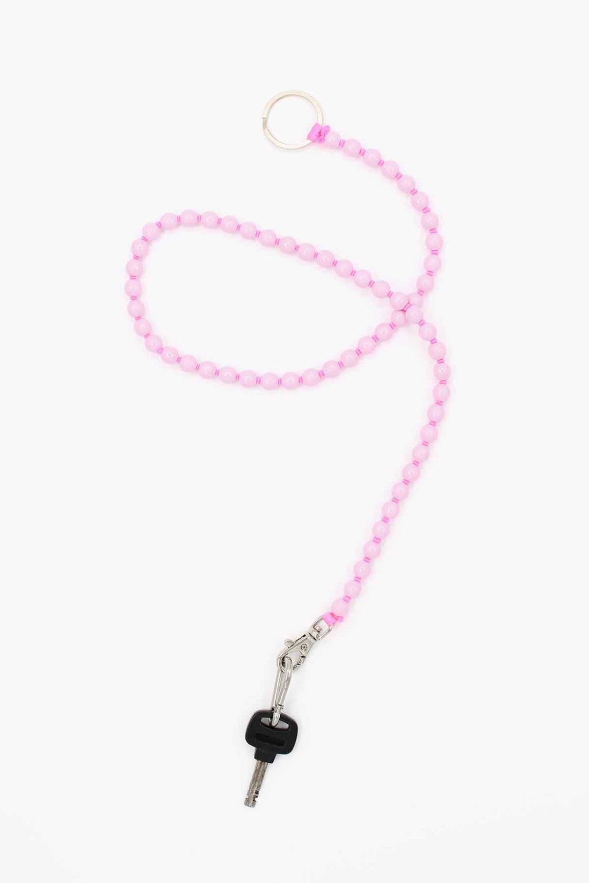 Perlen long, pastelrose pink