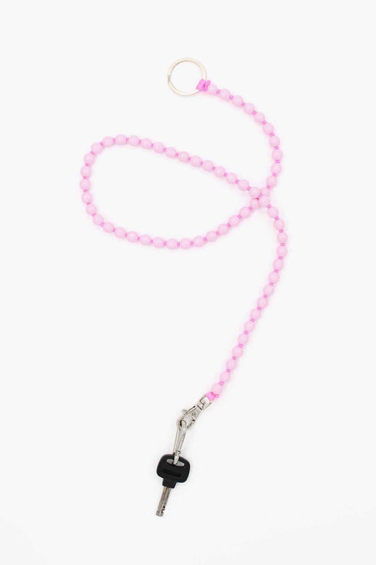 Perlen long, pastelrose pink