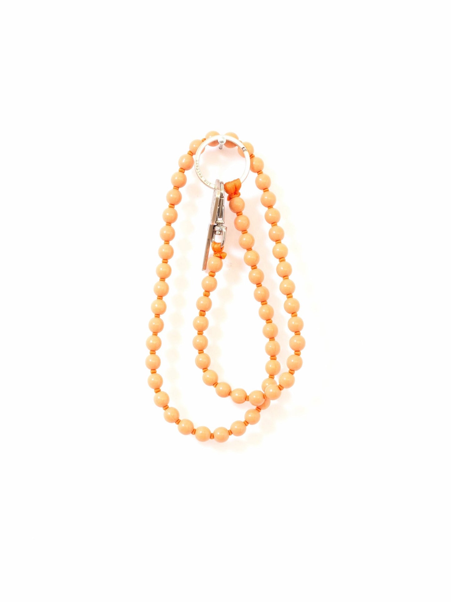 Perlen long, peach - orange