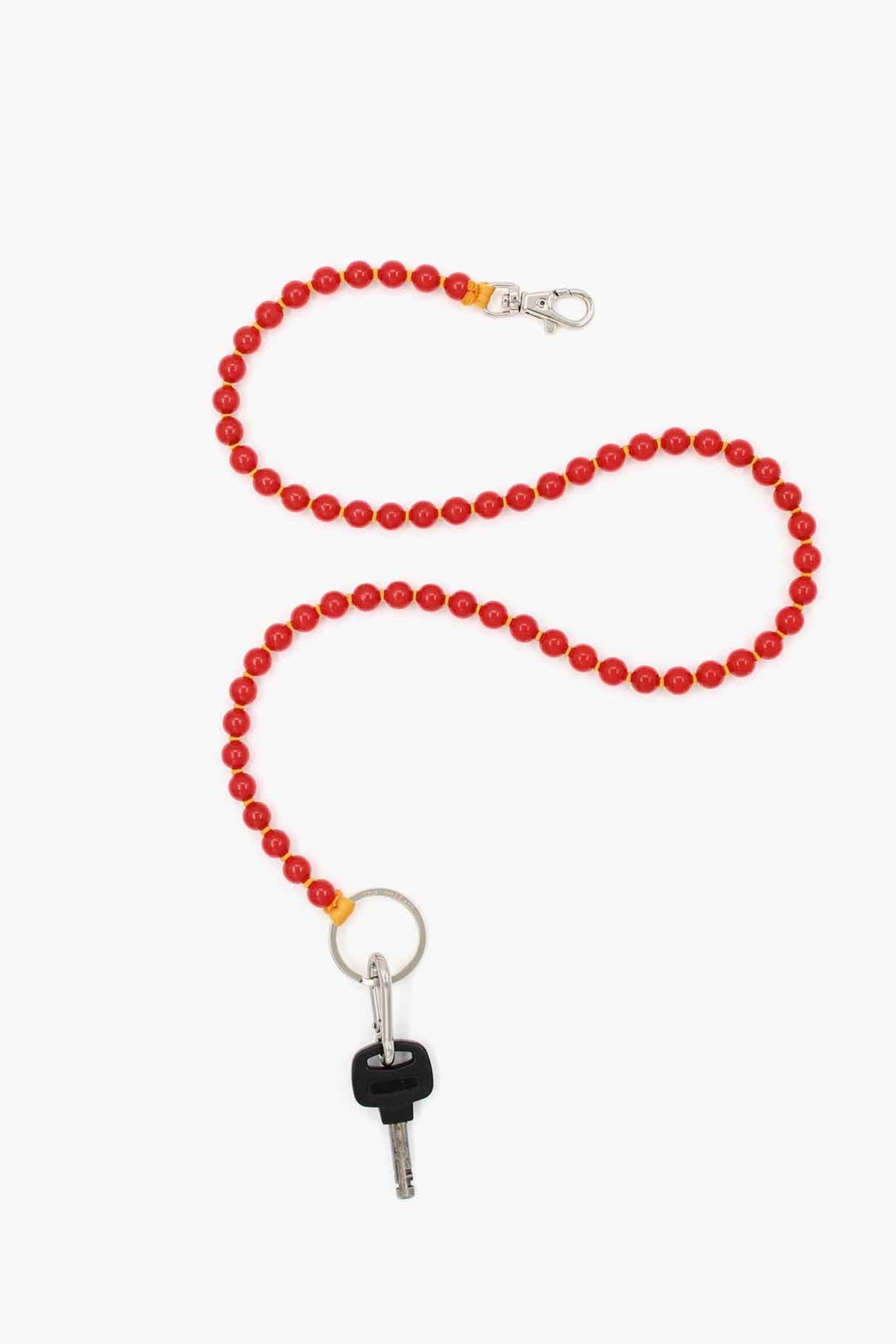 Perlen long, red orange