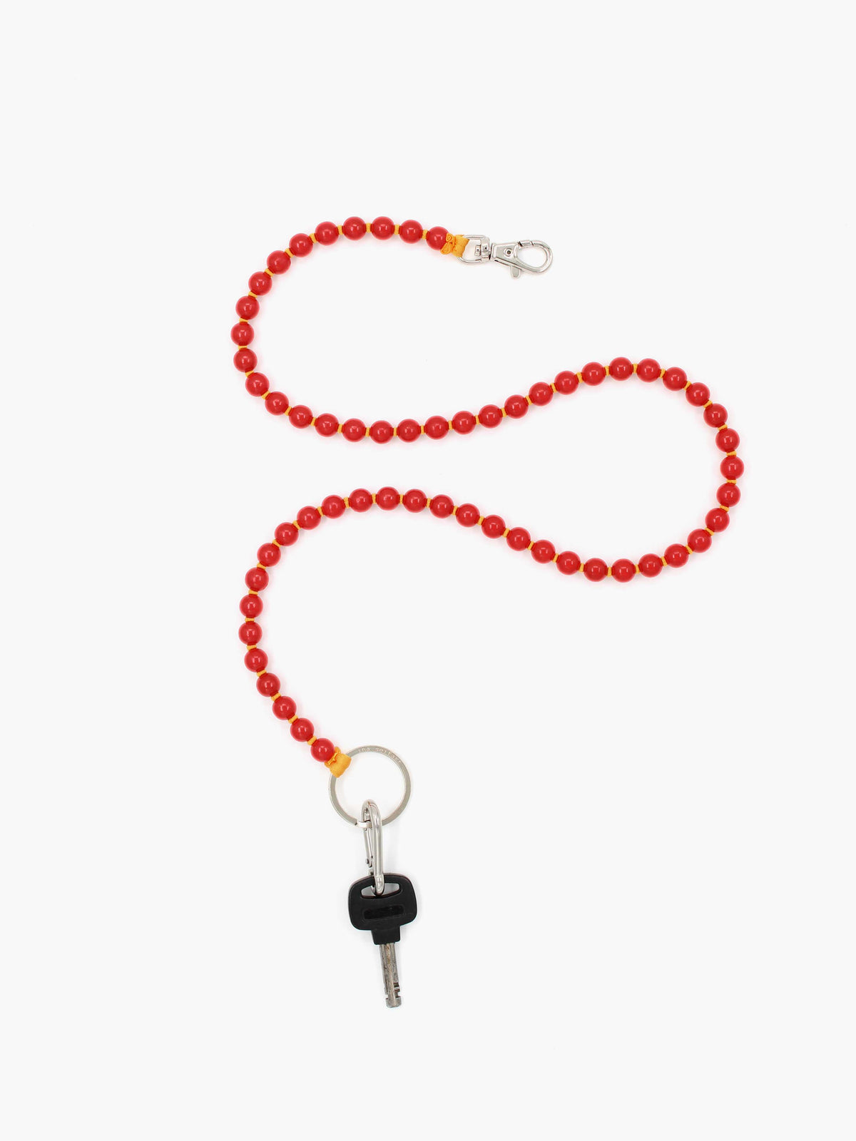 Perlen long, red orange