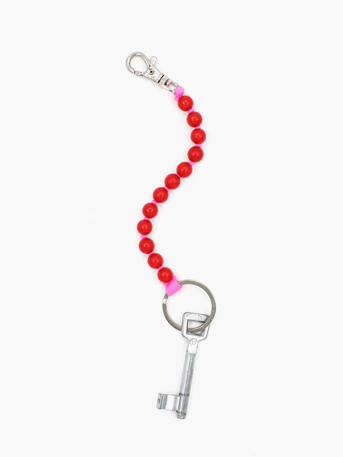 Perlen short, red-pink
