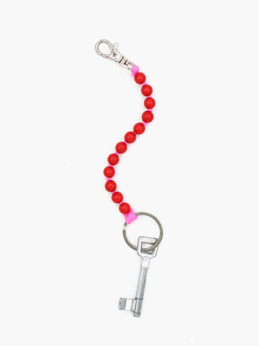 Perlen short, red-pink