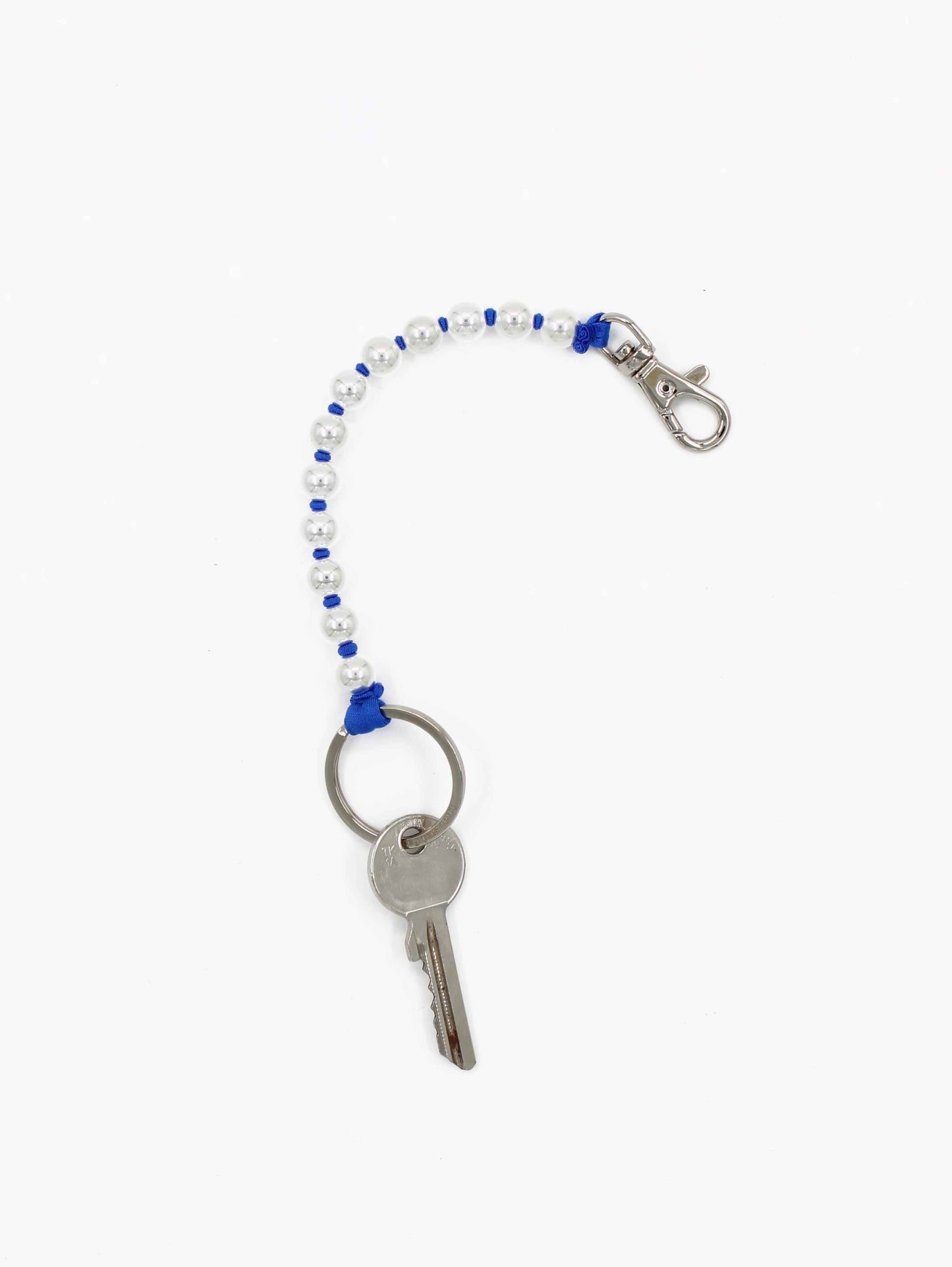 Perlen short, silver - blue