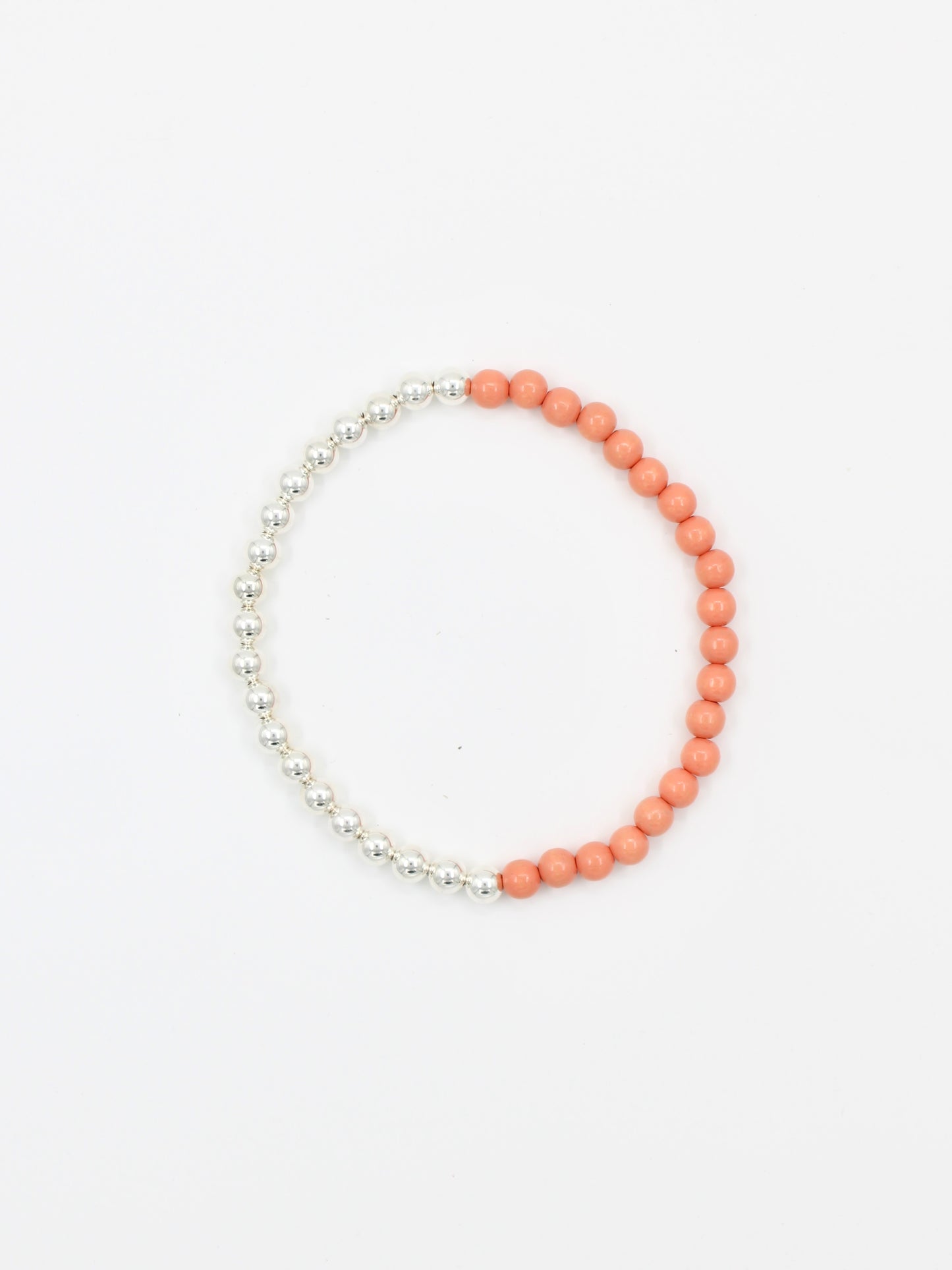 Perlen silver/wood necklace, lax