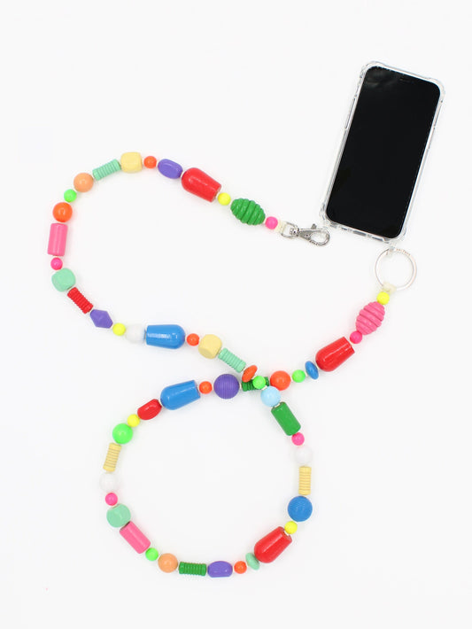 Perlenmix Handykette, multi