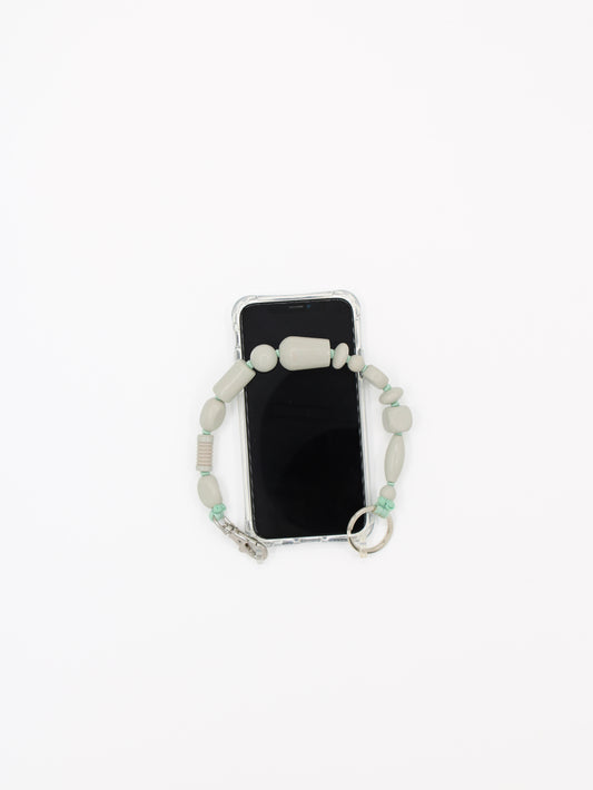 Perlenmix Handykette Medium, lightgrey