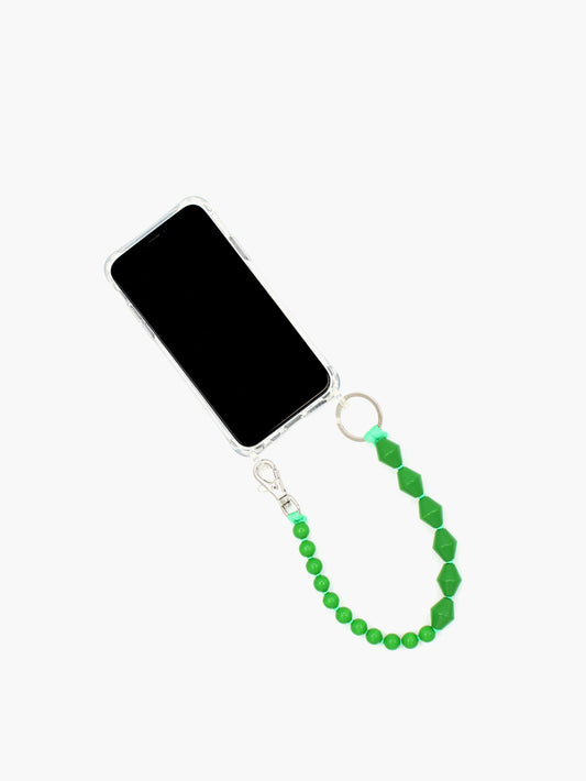 Perlenzickzack Short, green