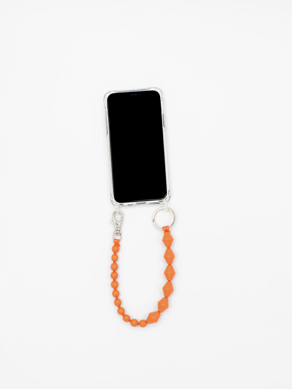 Perlenzickzack Short, orange