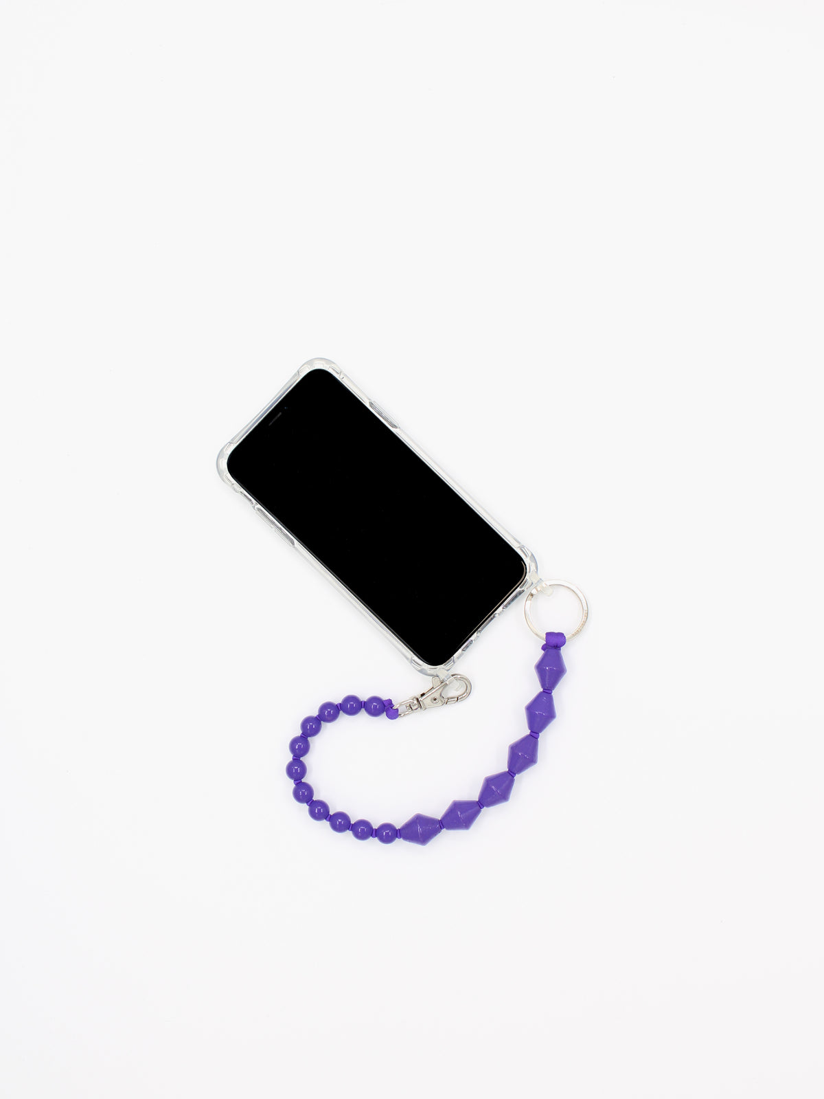 Perlenzickzack Short, purple