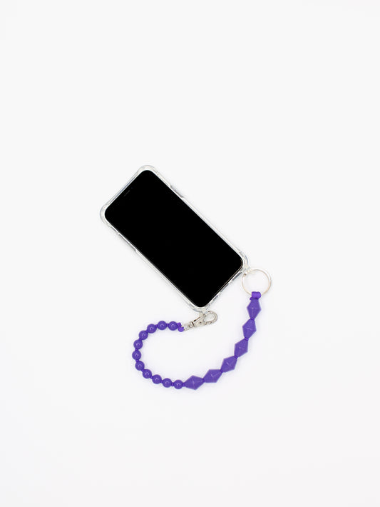 Perlenzickzack Short, purple