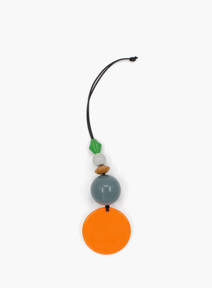Bag Charm Viola, orange - graphite