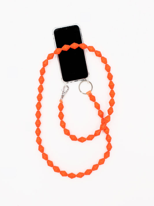 Zickzack Handykette, neonorange