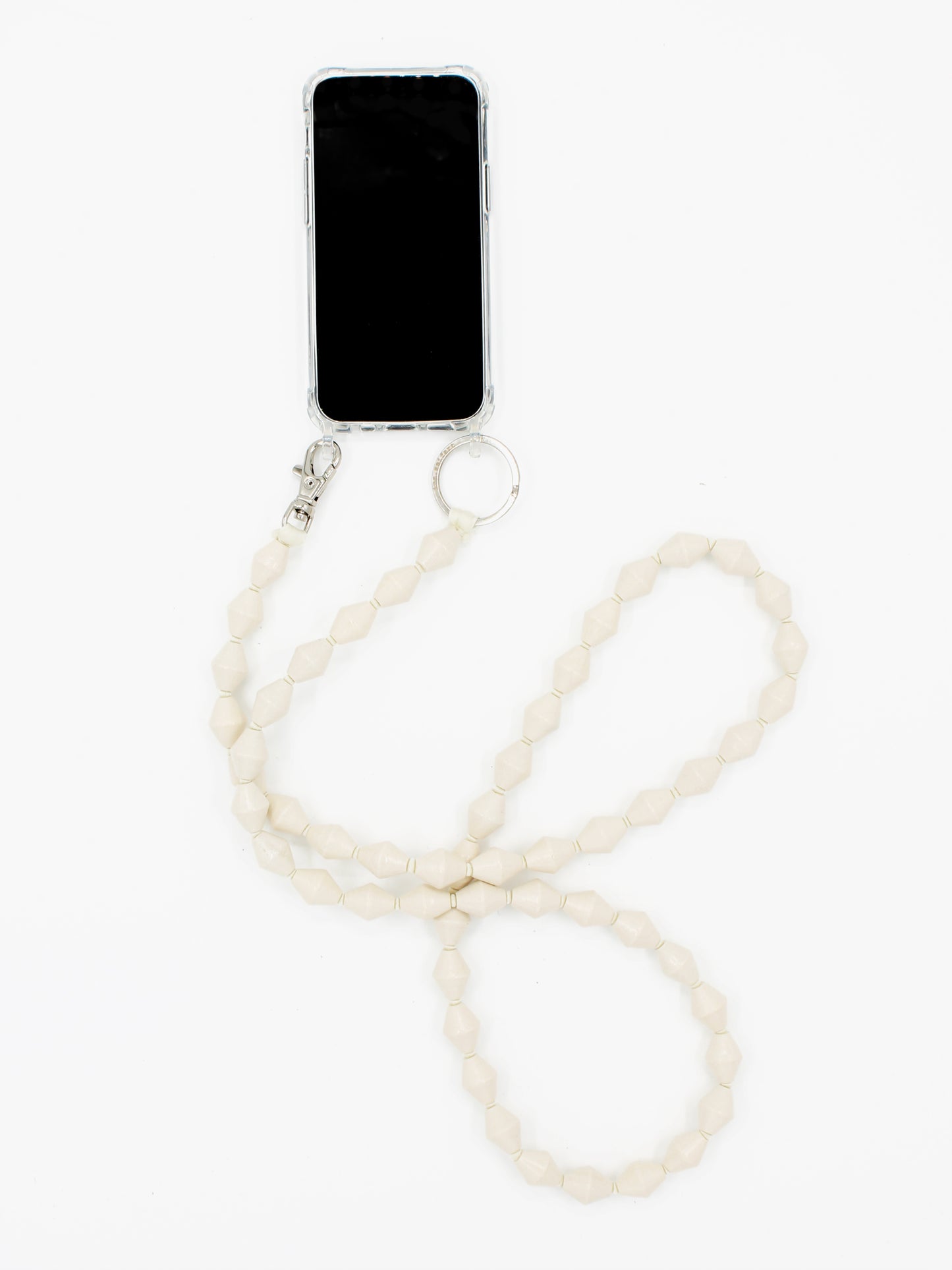 Zickzack Handykette, opal