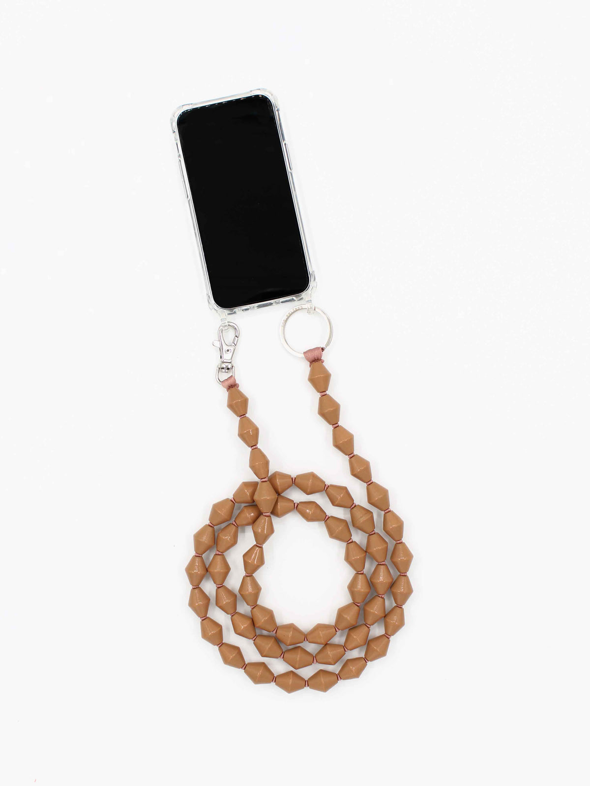 Zickzack Handykette, mocca