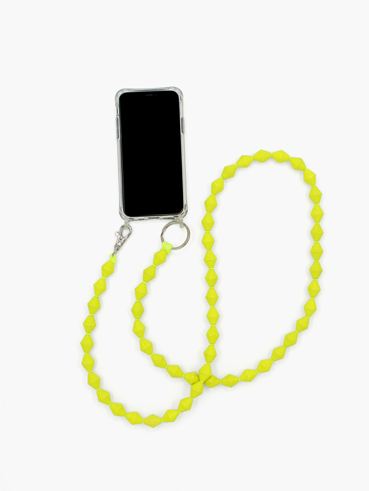 Zickzack Handykette, neonyellow