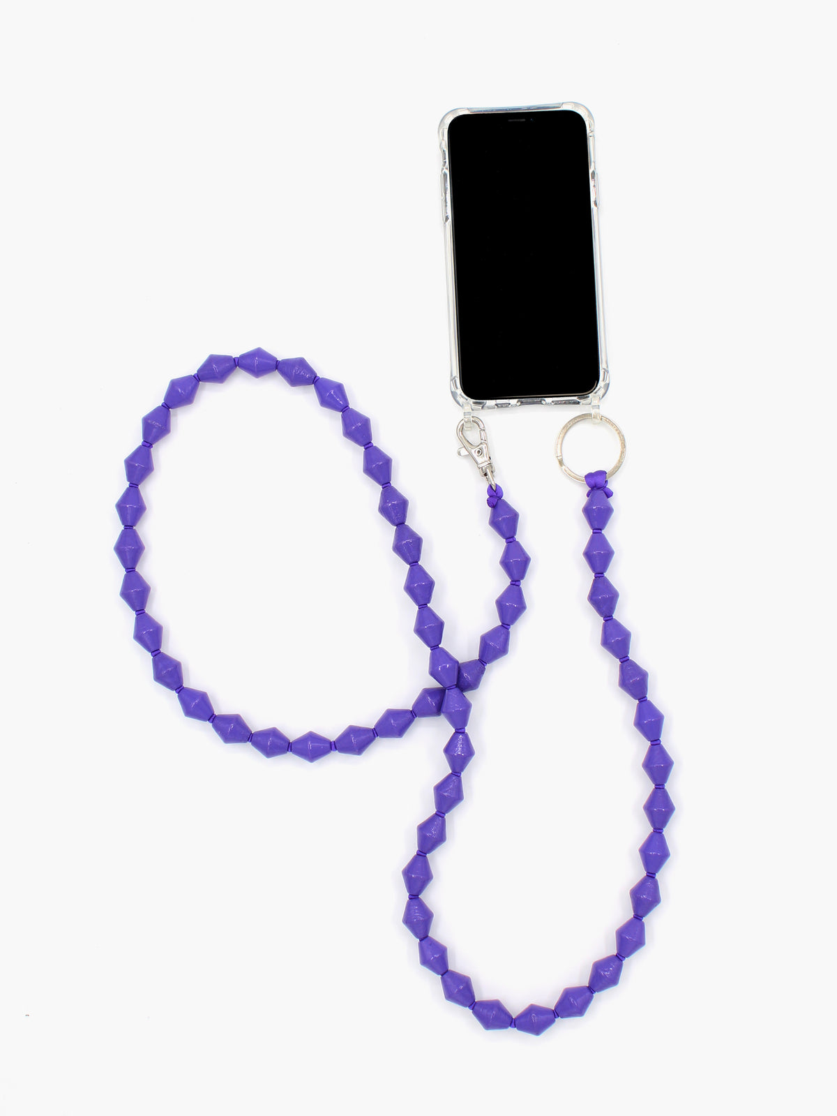 Zickzack Handykette, purple