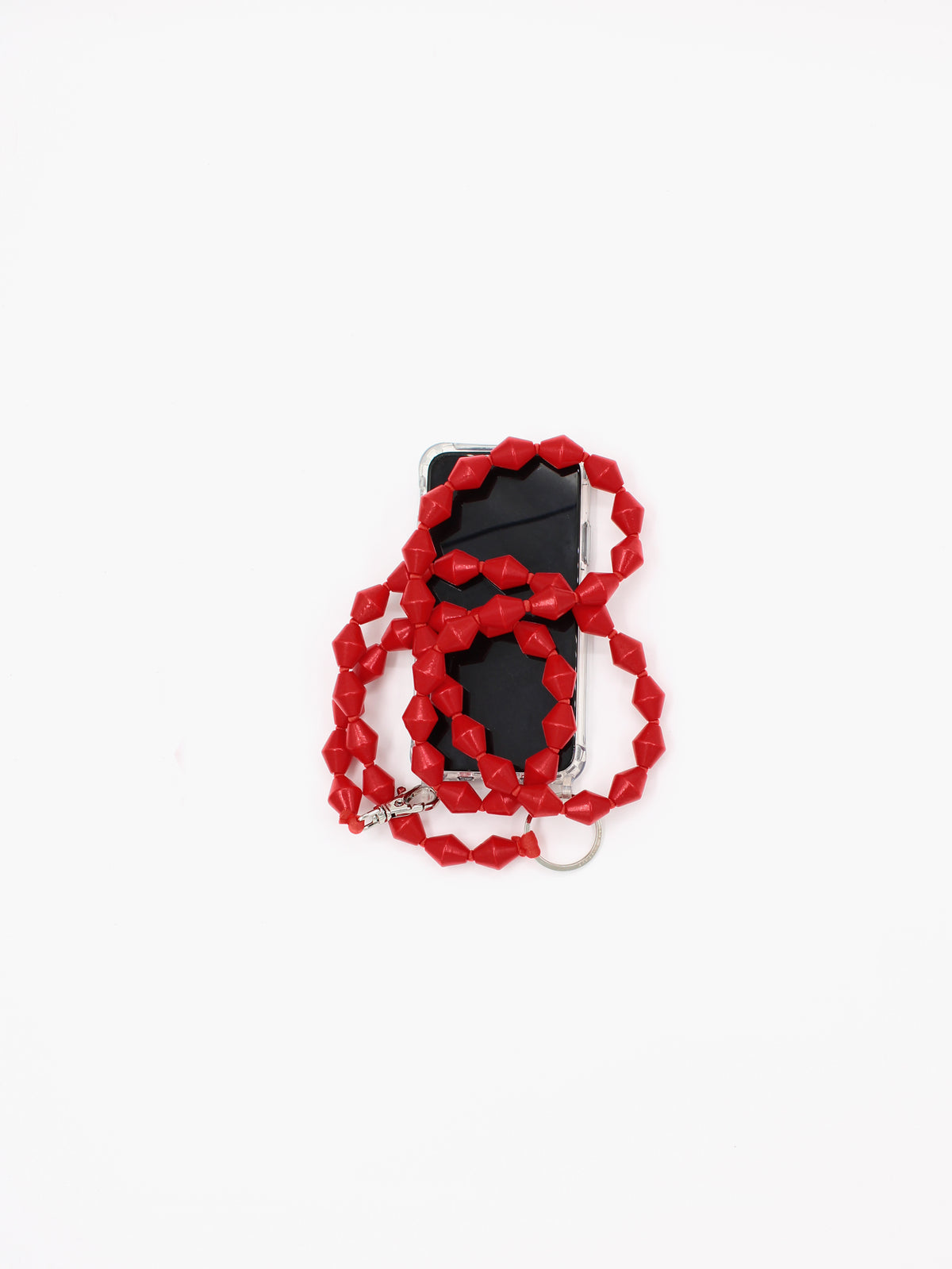 Zickzack Handykette, red