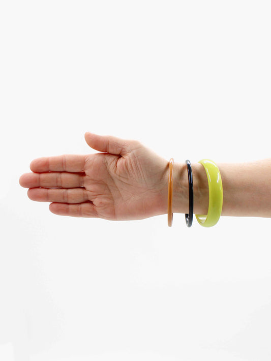 Armreifen, lime - black - mocca