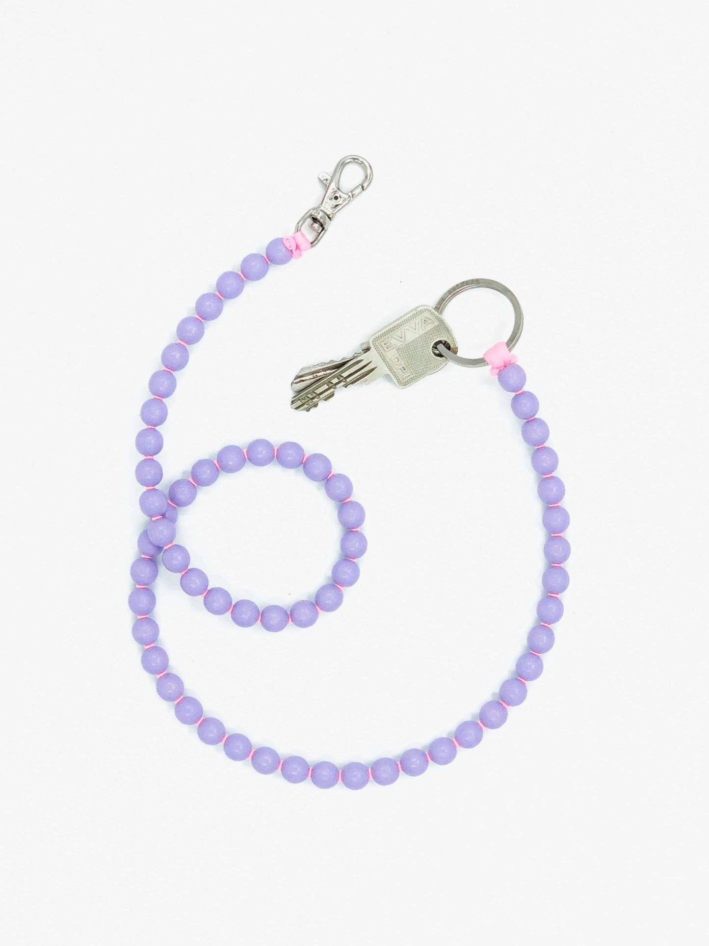 Perlen long, lilac-rose