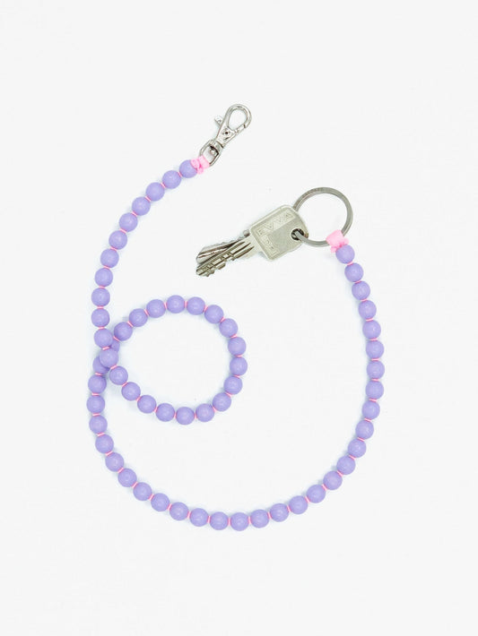 Perlen long, lilac-rose